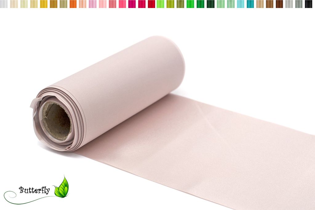 9m Rolle Satin Tischband 15cm, Farbauswahl:taupe 823