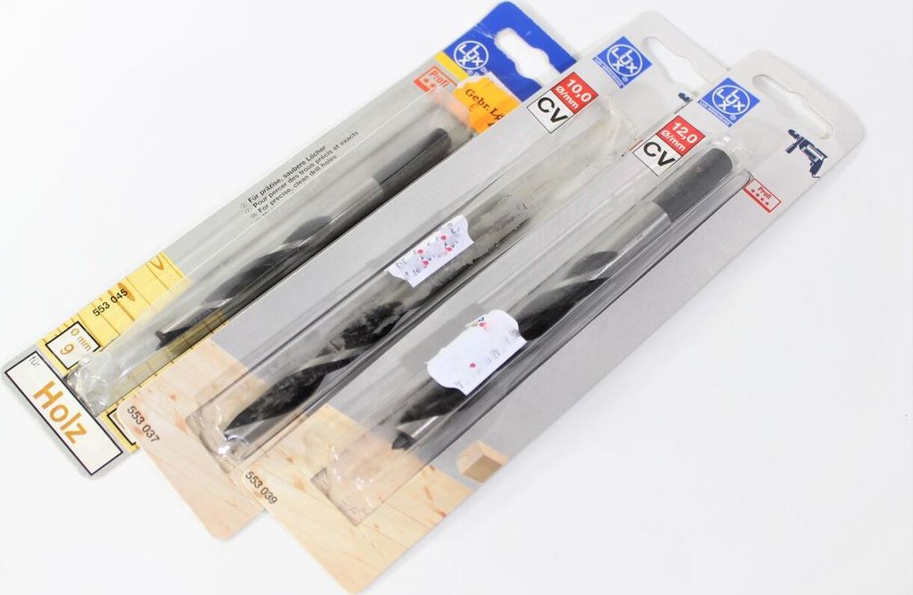 LUX Holzbohrer Set 3-teilig ø 9,10 und 12 mm...