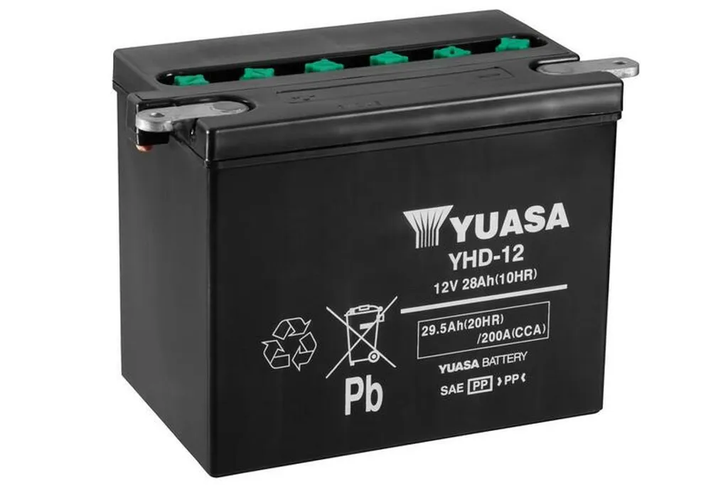 Batterie Moto Yuasa YHD-12 Idéale pour Démarrage Harley Davidson 12V