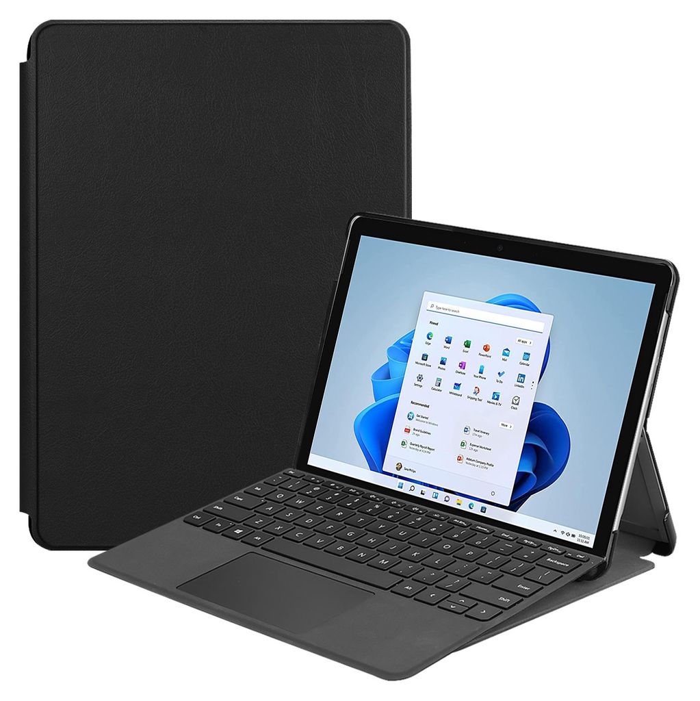 Hülle für Microsoft Surface 8 Pro 13 Zoll Smart Cover Etui mit Standfunktion und Auto Sleep/Wake Funktion Schwarz