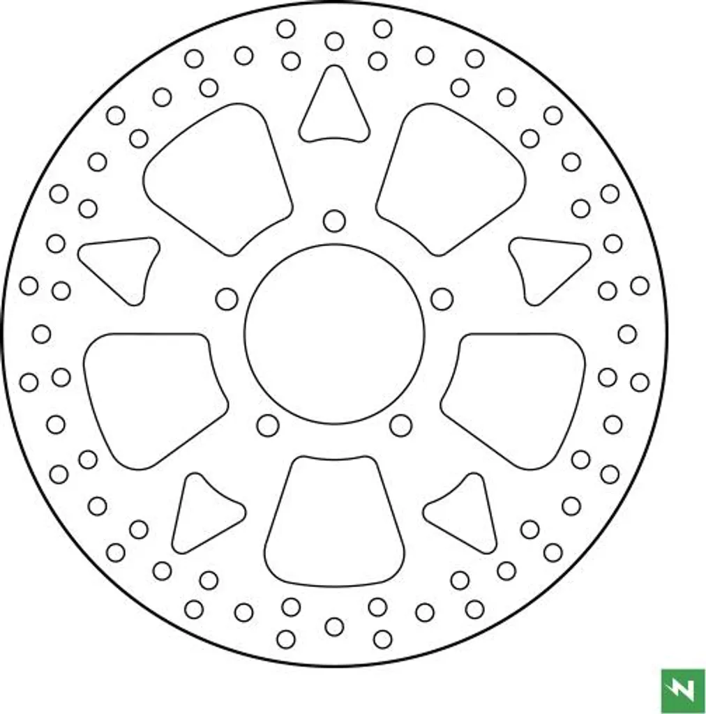 Disque de frein arrière DF5368A rigide 265mm à 5 trous pour moto