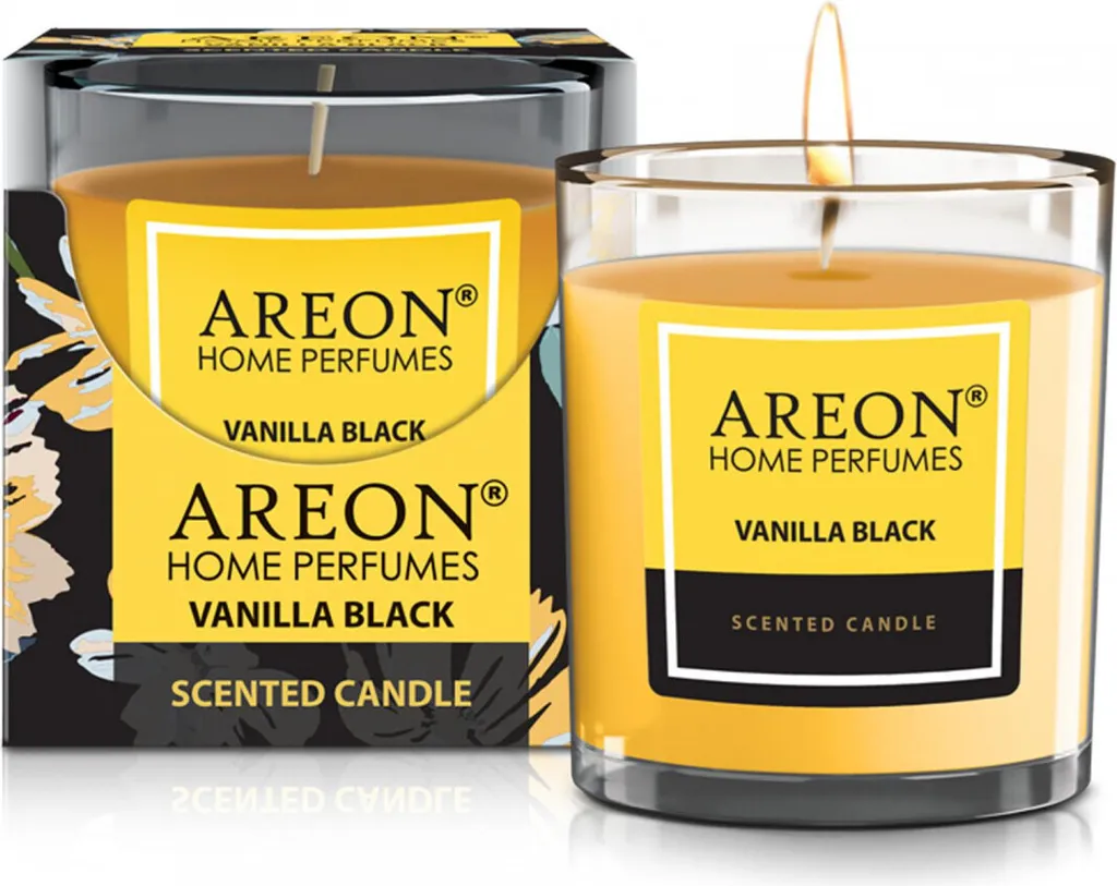 Areon Premium Bien-être Bougie Parfumée 120g - Senteur Vanilla Black