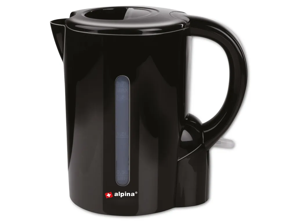 Bollitore Elettrico Alpina 1,7 Litri Nero | 2200W Senza Fili | Design Casa