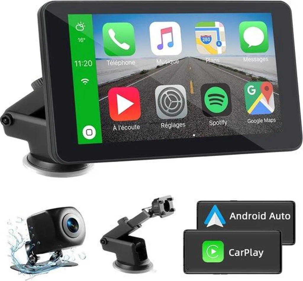 Écran tactile 7 pouces avec CarPlay : fini les câbles dans la voiture