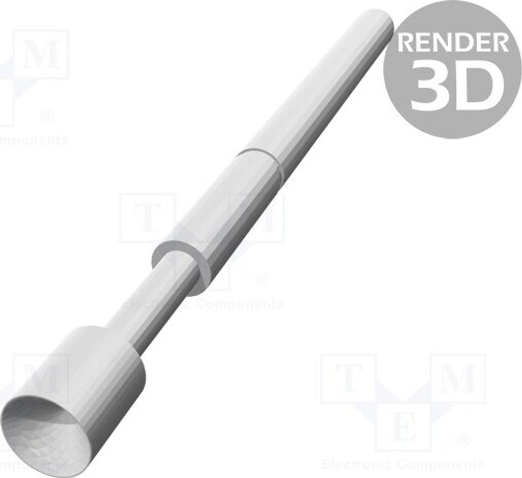 1x Prüfnadel Hub max: 2,54mm Arbeitshub: 2mm Minimalr: 1,91mm 3A TK 0030N A 1,27