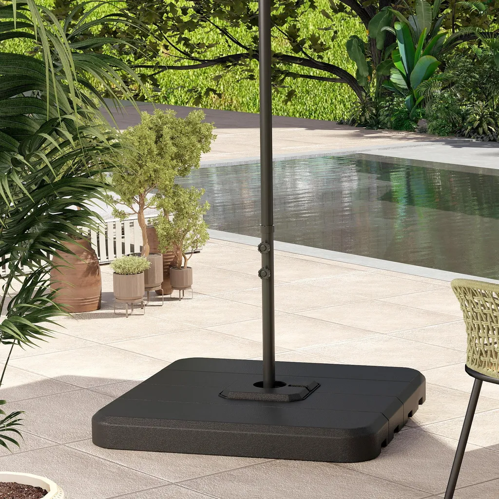 Base de Lestage Parasol HDPE Haute Densité Ensemble de 4 Dalles 98cm - 9