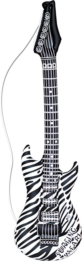 Aufblasbare Luftgitarre Zebra 105 cm Produktbild 