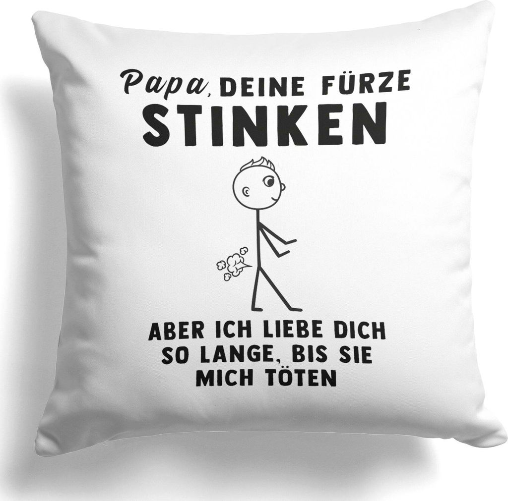 22Feels Papa Geschenk Vater Kissen Deine Fürze Stinken Produktbild 