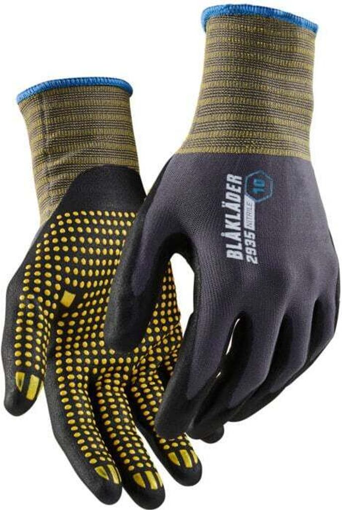 Blakläder Arbeitshandschuh Nitril-überzogen mit Noppen-Griff Grau 2935 1456, Farbe:grau, Größe:7
