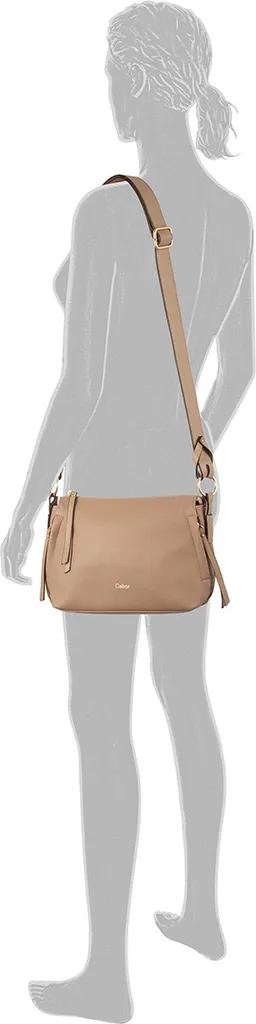 Sac à bandoulière Gabor multi-poches en textile robuste gris anthracite