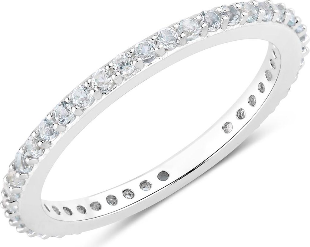 Ring Sterling Silber Topas blau 58