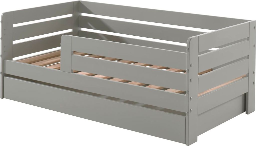 Juniorbett Karie 144x70x56 Kinderbett Massivholz+MDF Grau