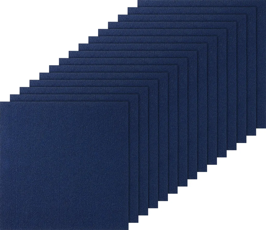 Dalles de Moquette Auto-adhésives VEVOR 61x61 cm Bleu Foncé - Lot de 15