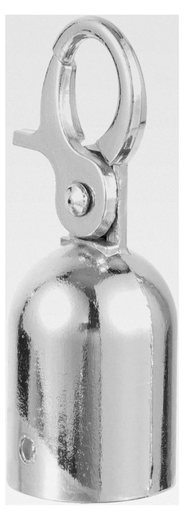 20mm Seilendkappe aus Edelstahl: Robuster Seilendstopper mit Kordelhaken - Seilverbinder für Absperrseile - Endkappe für Geländer im Freien Silb...