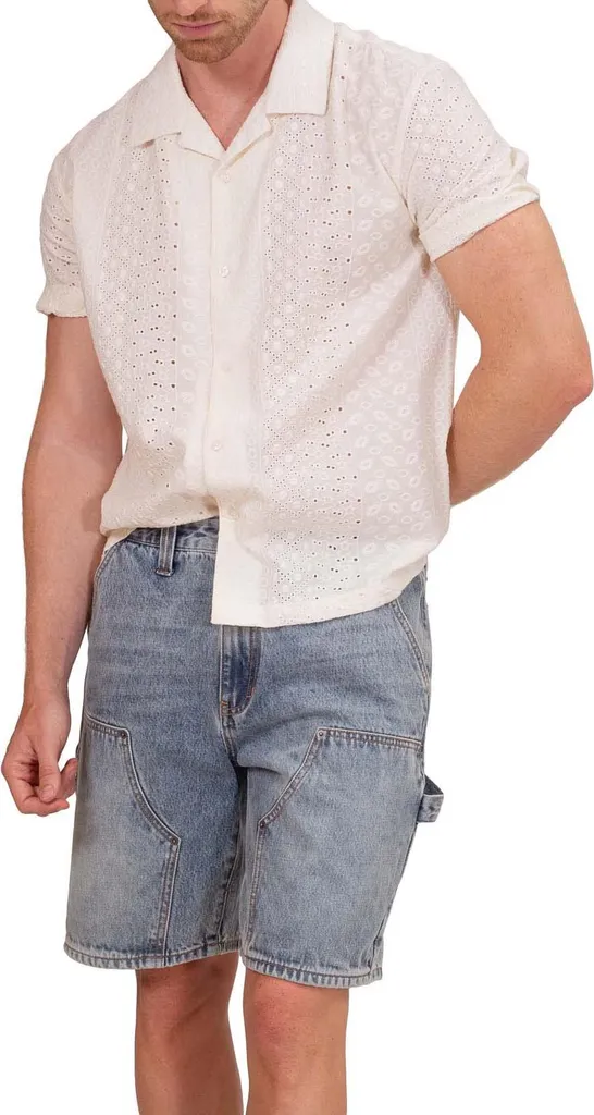 Camicia Uomo GUESS Pizzo Sangallo S | La Svolta per i tuoi Party Estivi