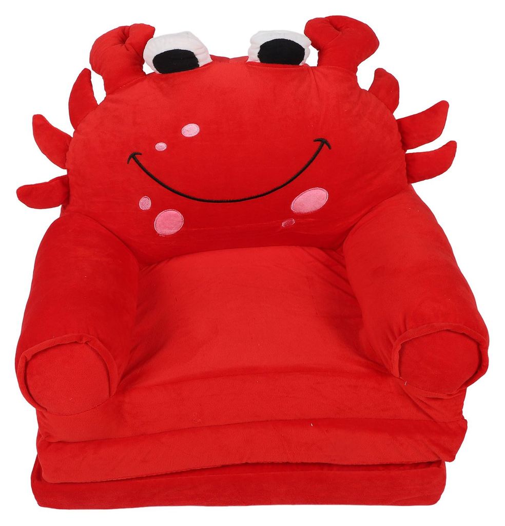 Kinder-Sofa, ausklappbar, aufklappbar, niedliche Cartoon-Puppe, Plüsch, für Kinder, zusammenklappbar, für Jungen und Mädchen, Rot