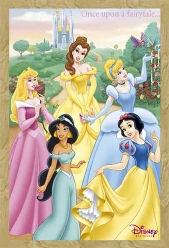 Cadre Photo Disney Princesses Shinsuke en MDF Hêtre et Vitre Acrylique