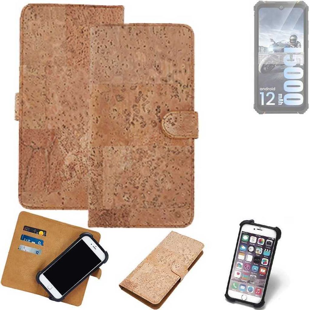K-S-Trade Hülle kompatibel mit Hotwav W10 Kork Handyhülle Cover Schutzhülle TPU Case Bumper in Hellbraun, (1x)