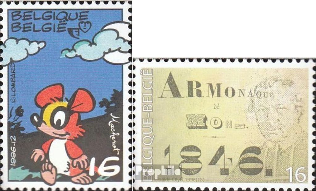Briefmarken Belgien 1996 Mi 2715,2717 (kompl.Ausg.) postfrisch Sondermarken