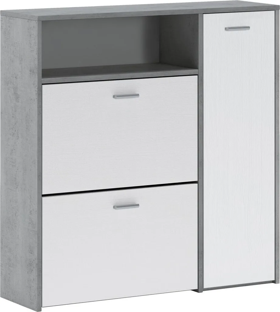 Mobiletto Ingresso Dmora Scultore Industrial Cemento 91cm