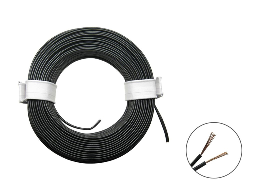 Schönwitz 50365 10m LIYZ Doppellitze Zwillingslitze 2x 0,08mm² schwarz