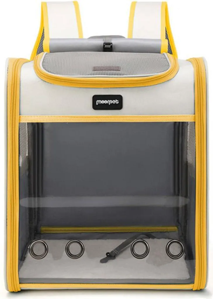 Sac à dos INF Jaune pour Chat et Petit Chien - Transport Confortable
