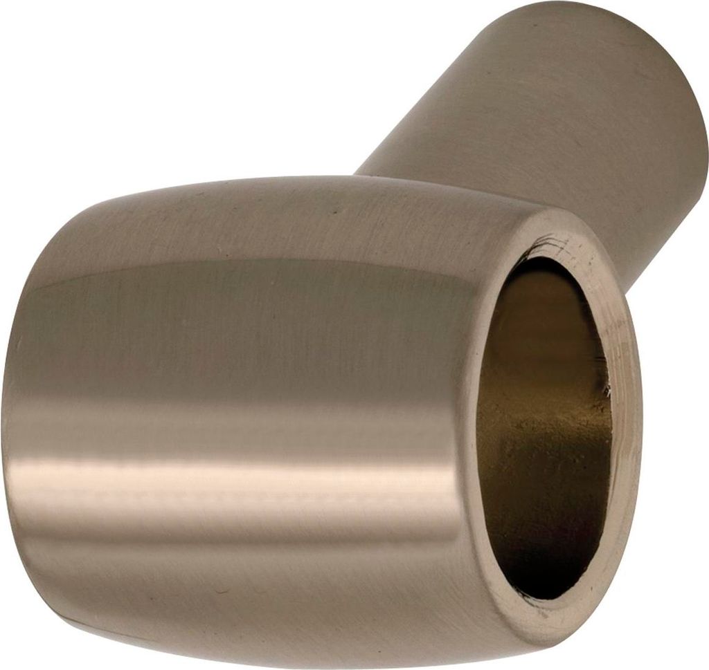 Rohrhalter mit glattem Fuß, Zamak Edelstahl Effekt