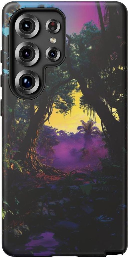 Surreale Dschungel-Sonnenuntergangsstimmung – Hülle Kompatibel mit Galaxy S25 Ultra