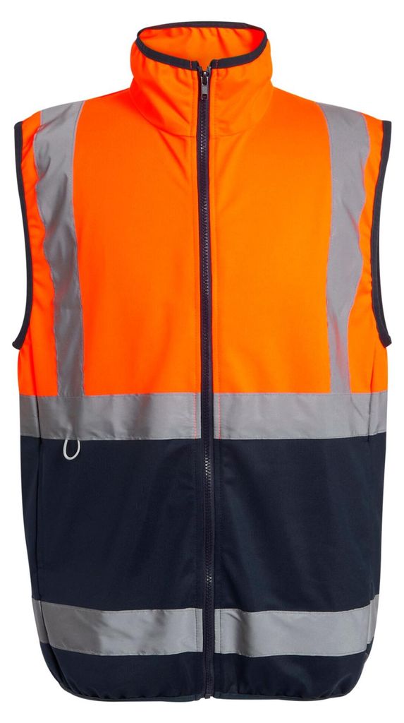Regatta Professional TRS257 | Pro Hi-Vis Full Zip Gilet Arbeitsweste - Farbe: Orange/Navy - Größe: L