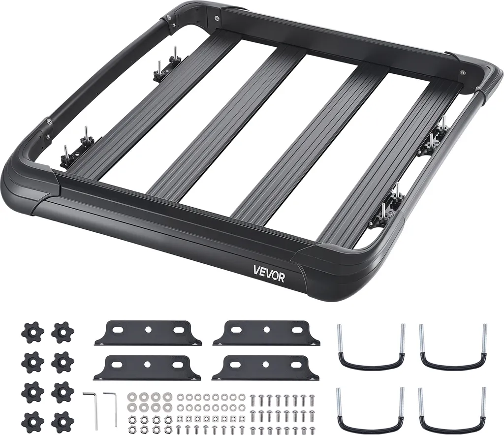 Panier de toit haute résistance 68 kg en acier allié inoxydable VEVOR