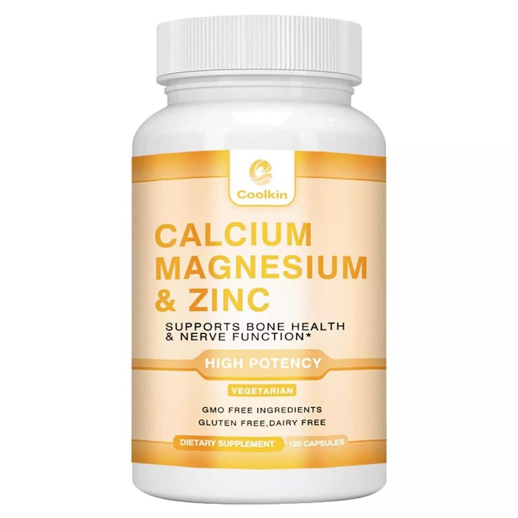 Calcium Magnesium & Zinc 1425mg (120 Kapseln) Nahrungsergänzungsmittel, Knochen, Muskeln, Gelenke, Nerven, Immunsystem