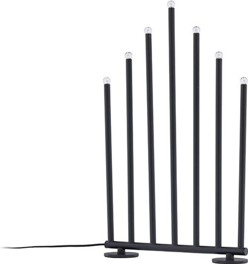 Björnfjället Adventsleuchter elektrisch 7 Lichter schwarz.