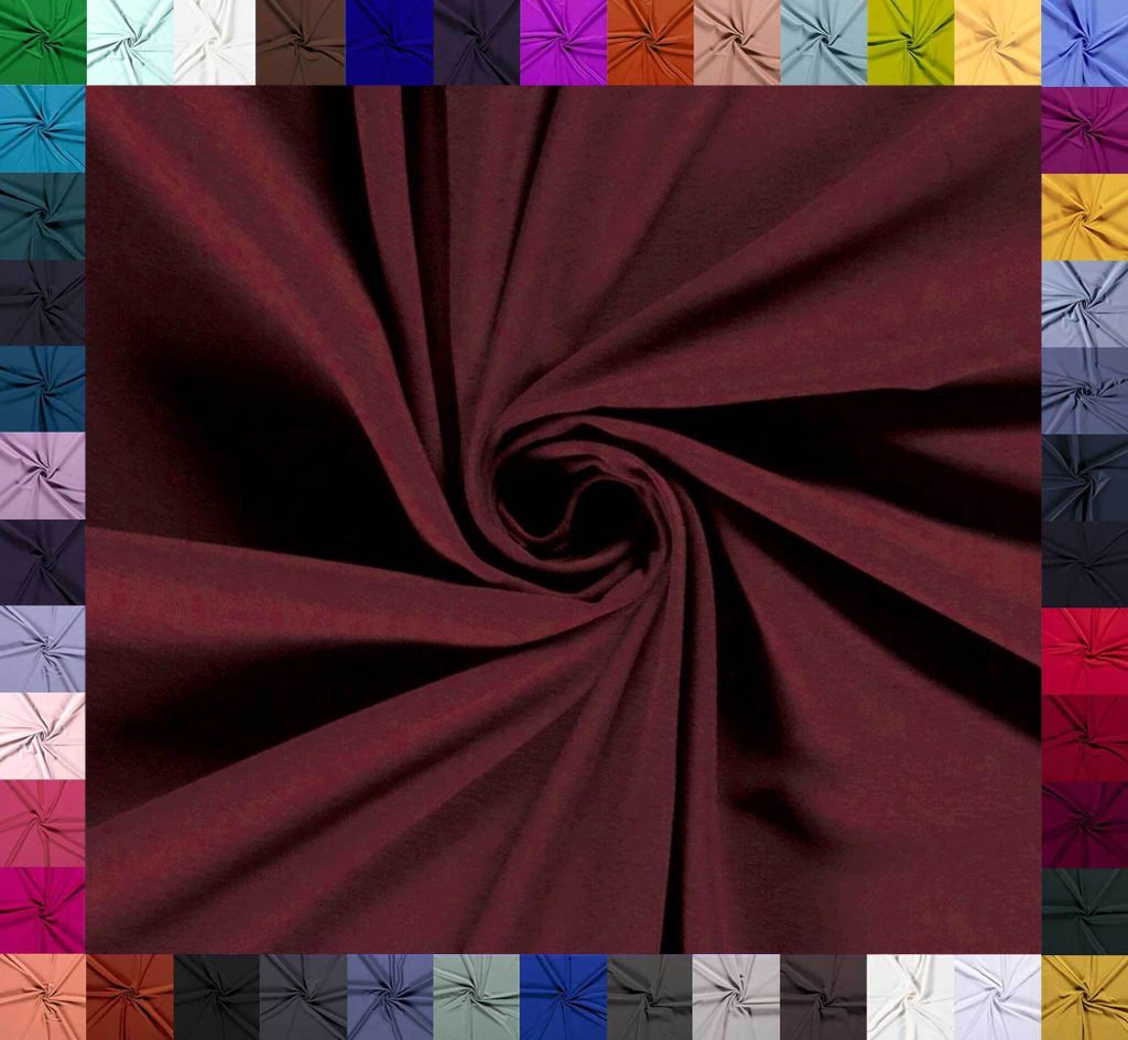 0,5m Baumwolljersey uni 8% Elasthan Baumwollstoff elastisch Jersey Stoff