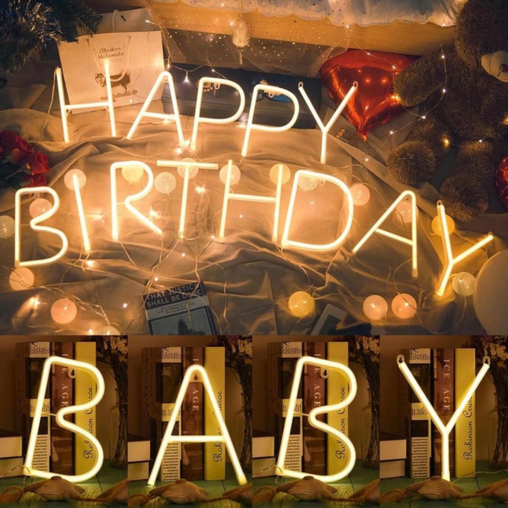 Lettere LED Appoggiabili E Appendibili Lettere LED A Batteria Per Decorazione - Alfabeto E Numeri, Luce Bianca Calda, Per Compleanni, Matrimoni, Natale Light Box Rosa Con 400 Lettere E Emoji
