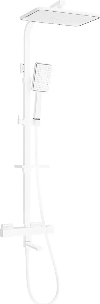 Mitigeur thermostatique de douche colonne de bain CQ54 design blanc chrome