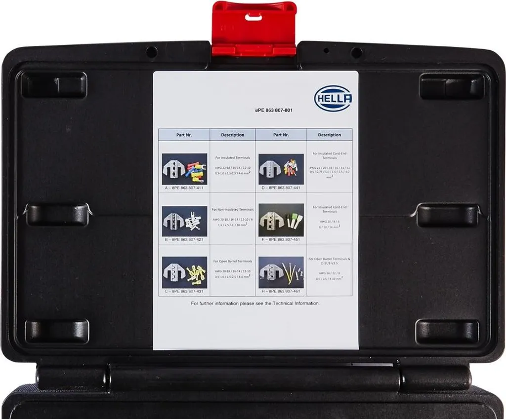 Kit sertissage HELLA Basic noir pour câblage automobile et circuit DIY - 4