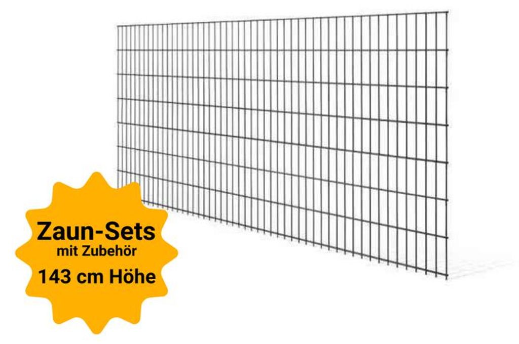 Doppelstabmattenzaun-Set (6/5/6) Produktbild 