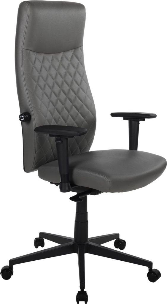 Bürostuhl >Homepro< Rautensteppung, dunkelgrau, Mikrofaser - 70x120x70cm (BxHxT)