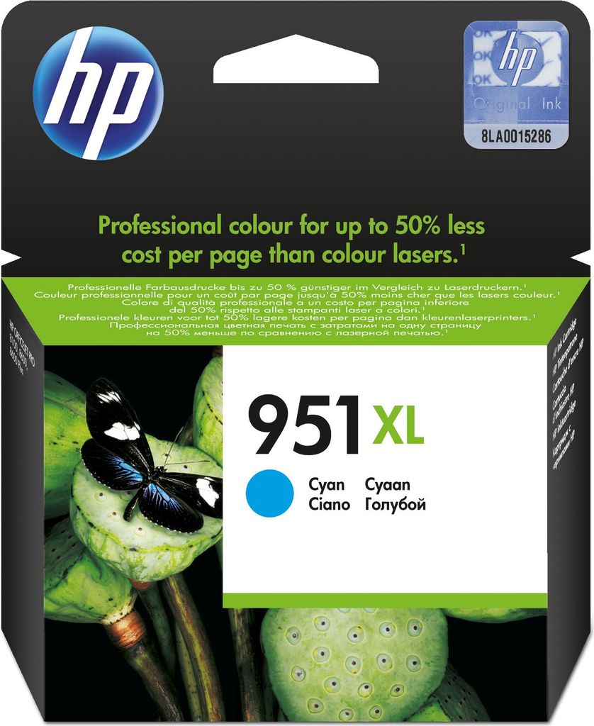 HP 951XL - vysoká výťažnosť - azúrová - originál Obrázok produktu 