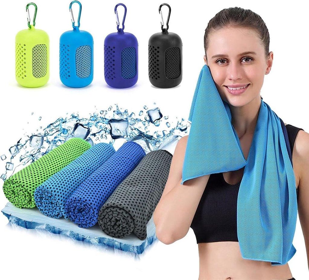 4er-Pack Mikrofaser-Kühlhandtücher – Schnell trocknendes Produktbild 