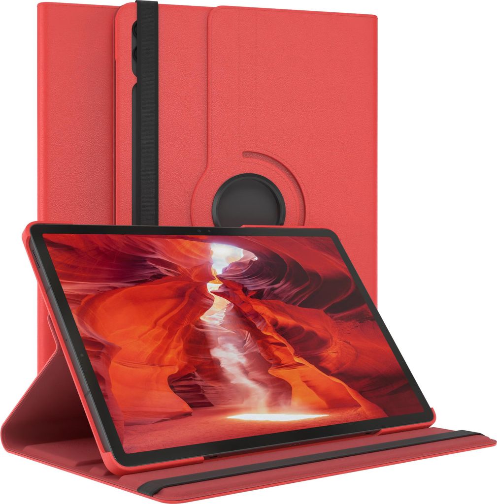 EAZY CASE - Tablet Hülle für Samsung Galaxy Tab S10 Plus Schutzhülle, Tablet Case 360° drehbar in Rot