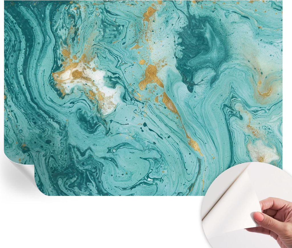 Selbstklebende Wandtapete - Dekorative Tapete für Wohnzimmer - Klebefolie für Wandbilder - Tapetenfolie für Wanddekoration - 208x146 cm - Meeres...