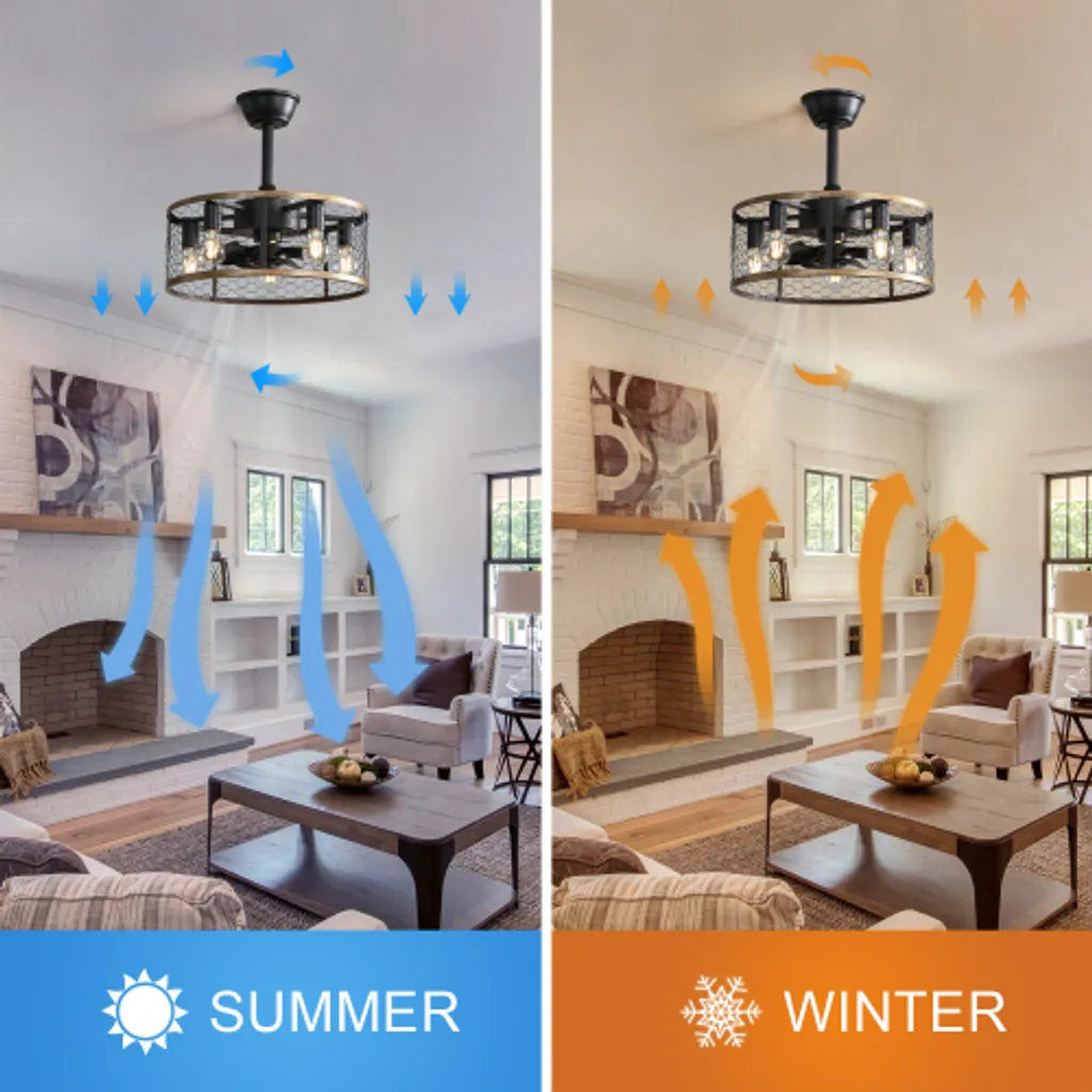 Ventilatore AIORBER Nero Silenzioso per Bambini con Luce e Timer - 4