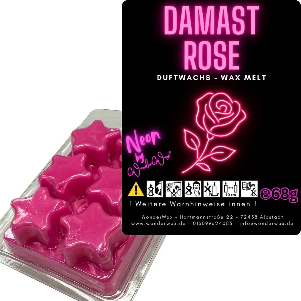 WonderWax Neon Duftwachs Wax Melts für Duftlampe, 6 Sterne Duftmelt Wachsmelt Sojawachs Neon Sterne für Raumdüfte, Wachs Duftöl Indoor Herbst M...