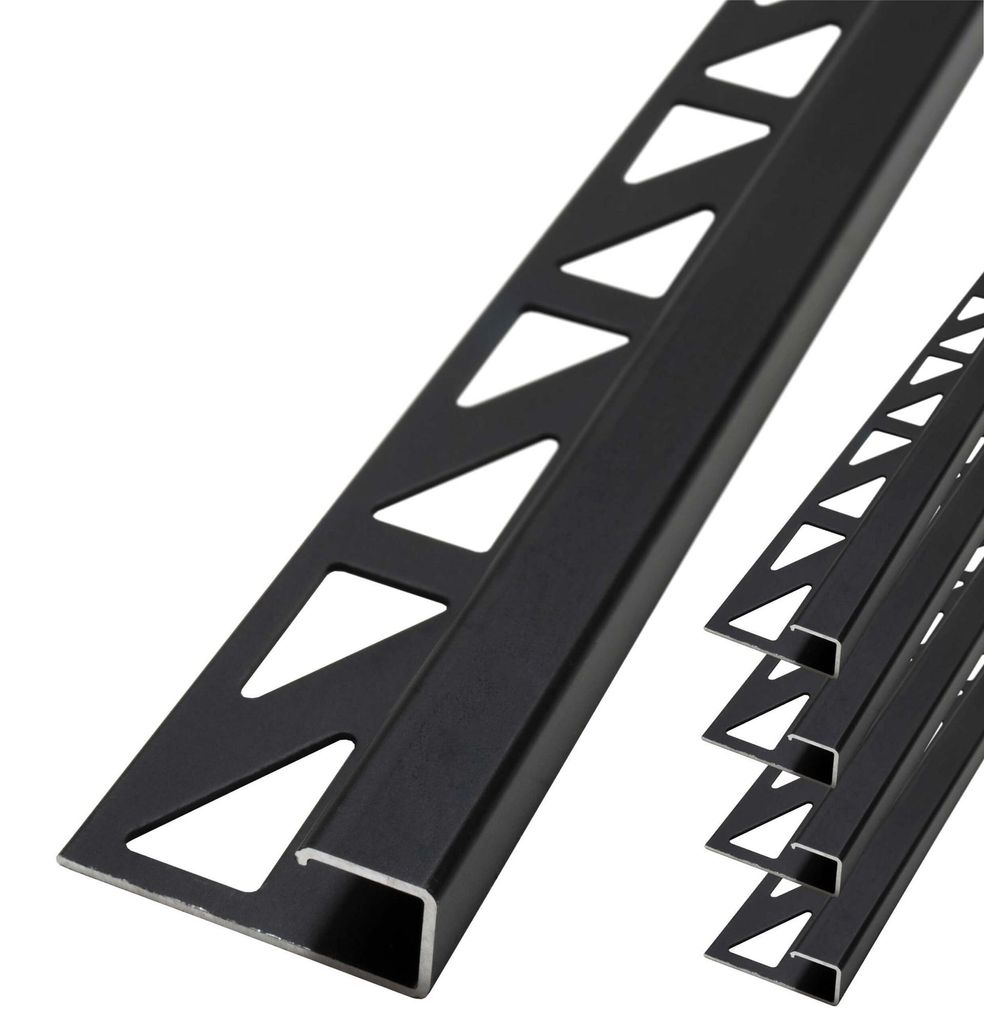 Dalsys 5x Fliesenschiene Eckprofil 2,5m x 10mm Schwarz Produktbild 