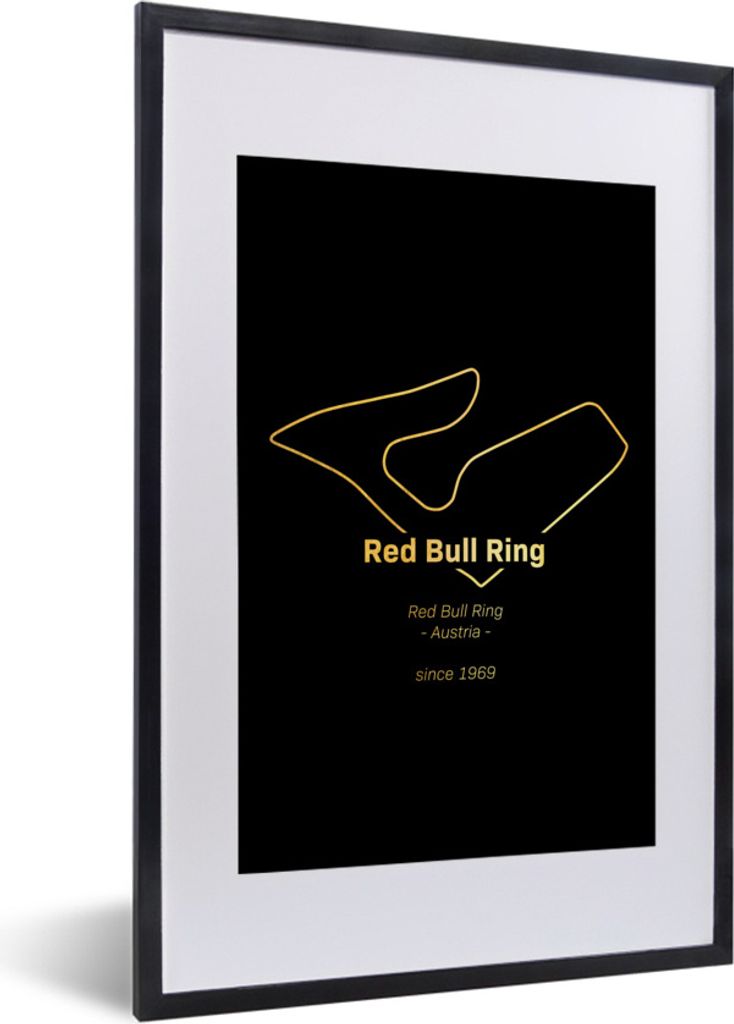 MuchoWow Gerahmtes Poster Red Bull Ring - Formel-1-Rennstrecke 40x60 cm - Poster mit Schwarzem Bilderrahmen Wandposter Rahmen Foto Bilder - Poste...