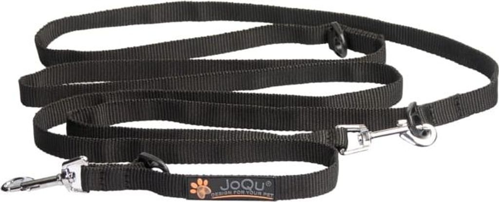 JoQu Classic 500 cm schwarze verstellbare Leine für große Hunde