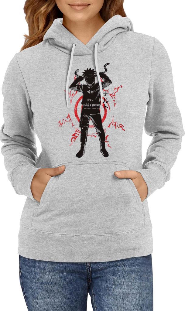 Damen Kapuzenpullover Naruto Naruto 05, Lady S / Grau