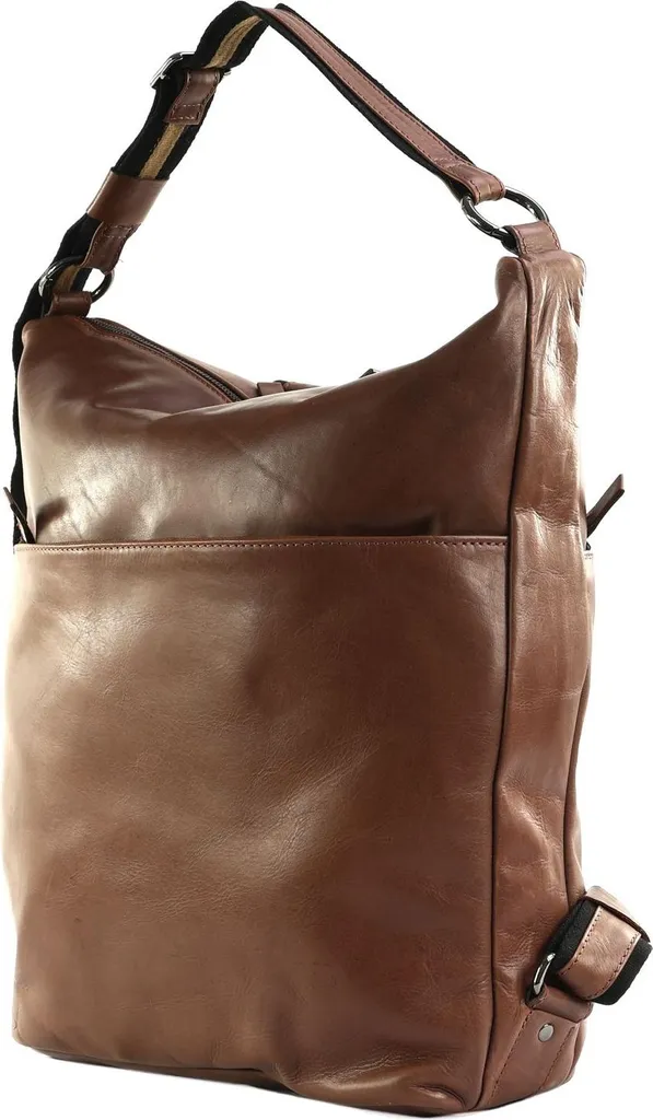 Sac à dos Harold's Caugio Shoulder Backpack Cognac brun en cuir véritable