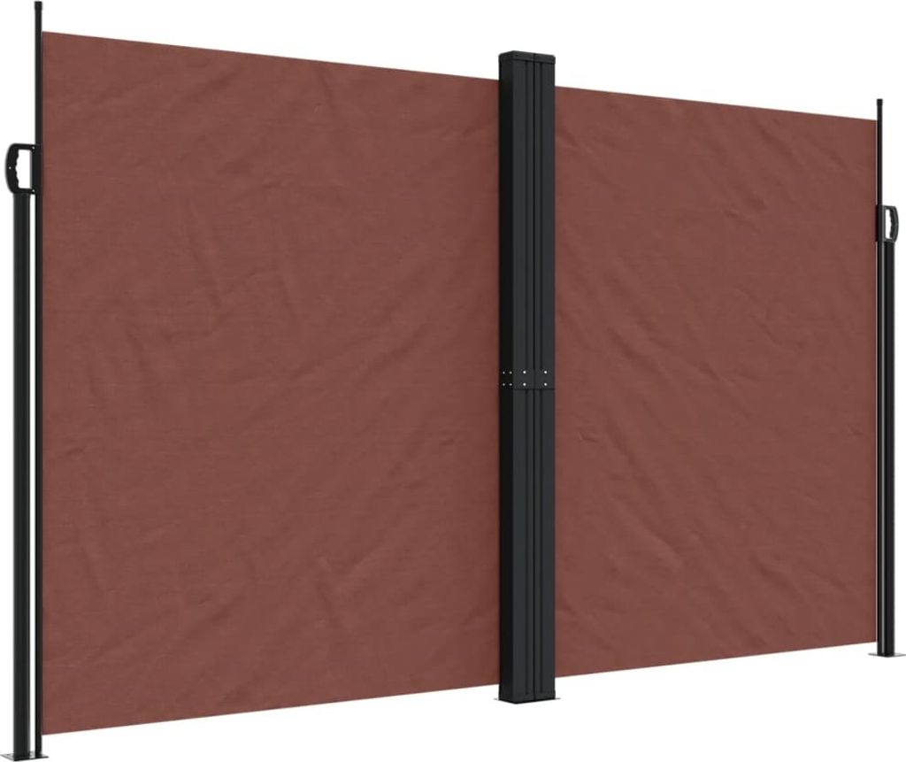 vidaXL Seitenmarkise Ausziehbar Braun 200x1200 cm